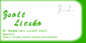 zsolt licsko business card